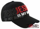 NEW! JESUS IS MY BOSS CHRISTIAN BALL CAP HAT BLACK