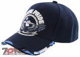 NEW! NATIVE PRIDE EAGLE FEATHER BALL CAP HAT NAVY