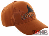 NEW! RODEO COWBOYS SHADOW CAP HAT ORANGE