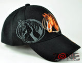 HORSE RODEO COWBOY COWGIRL CAP HAT BLACK