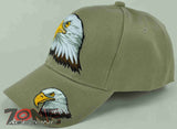 NEW! BIG DOUBLE EAGLES SHADOW CAP HAT TAN