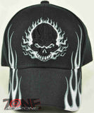 WHOLESALE NEW! SIDE FLAME SKULL CAP HAT BLACK