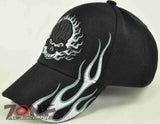 WHOLESALE NEW! SIDE FLAME SKULL CAP HAT BLACK