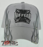 NEW NO FEAR RIDE HARD CHOPPERS BIKER CROSS CAP HAT WHITE