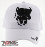 NEW! PIT BULL DOG PITBULL BALL CAP HAT WHITE