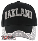 NEW! OAKLAND CALIFORNIA CA STATE USA BASEBALL CAP HAT BLACK