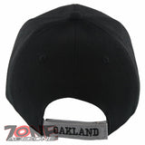 NEW! OAKLAND CALIFORNIA CA STATE USA BASEBALL CAP HAT BLACK