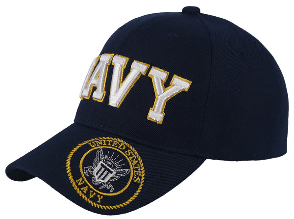 NEW! US NAVY SIDE ROUND USN BALL CAP HAT NAVY – AceZone.com