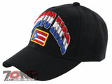 NEW! PUERTO RICO USA FLAG BALL CAP HAT BLACK