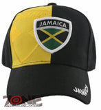 NEW! JAMAICA FLAG BALL CAP HAT BLACK