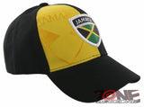 NEW! JAMAICA FLAG BALL CAP HAT BLACK