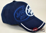 JESUS INSIDE JESUS CHRISTIAN BALL CAP HAT NAVY