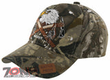 NEW! NATIVE PRIDE BRAVE AXE EAGLE BASEBALL CAP HAT CAMO