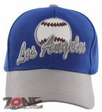 NEW! US LOS ANGELES CALIFORNIA LA BASEBALL BALL CAP HAT ROYAL BLUE GRAY