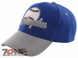 NEW! US LOS ANGELES CALIFORNIA LA BASEBALL BALL CAP HAT ROYAL BLUE GRAY