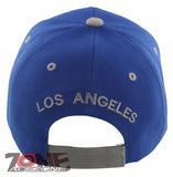 NEW! US LOS ANGELES CALIFORNIA LA BASEBALL BALL CAP HAT ROYAL BLUE GRAY