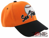 NEW! US SAN FRANCISCO CALIFORNIA SF BASEBALL BALL CAP HAT ORANGE BLACK