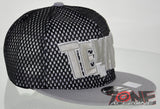 NEW! MESH FLAT BILL SNAPBACK BALL TEXAS TX CAP HAT GRAY