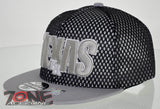 NEW! MESH FLAT BILL SNAPBACK BALL TEXAS TX CAP HAT GRAY