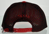 NEW! MESH FLAT BILL SNAPBACK BALL TEXAS TX CAP HAT RED