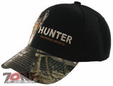 HUNTER OUTDOOR SPORT DEER CAP HAT CAMO BLACK