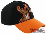 HUNTER OUTDOOR SPORT DEER CAP HAT ORANGE BLACK