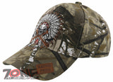 NEW! NATIVE PRIDE HONOR AXE CHIEF SKULL HEAD BASEBALL CAP HAT CAMO