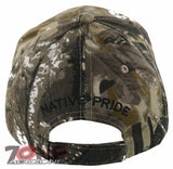 NEW! NATIVE PRIDE HONOR AXE CHIEF SKULL HEAD BASEBALL CAP HAT CAMO