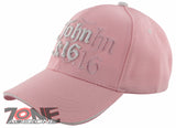 JOHN 3:16 SHADOW GOD JESUS CHRISTIAN BALL CAP HAT PINK