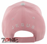 JOHN 3:16 SHADOW GOD JESUS CHRISTIAN BALL CAP HAT PINK