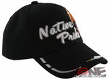 NEW! NATIVE PRIDE HORSE FEATHERS BASEBALL CAP HAT BLACK