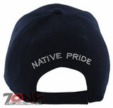 NEW! NATIVE PRIDE HORSE FEATHERS BASEBALL CAP HAT NAVY