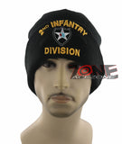 NEW! US ARMY 2ND INFANTRY DIVISION BEANIE CAP HAT BLACK