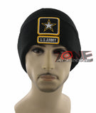 NEW! US ARMY STAR BEANIE CAP HAT BLACK