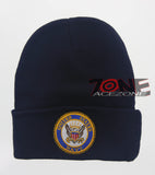 NEW! ROUND US NAVY VETERAN CAP HAT USN BEANIE NAVY