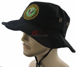 NEW! US ARMY ROUND LICENSED BUCKET MILITARY HAT BOOINE CAP BLACK