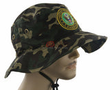 NEW! US ARMY ROUND LICENSED BUCKET MILITARY HAT BOOINE CAP GREEN CAMO