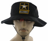 NEW! US ARMY STAR LICENSED BUCKET MILITARY HAT BOOINE CAP BLACK