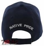 NEW! NATIVE PRIDE BRAVE AXE EAGLE BASEBALL CAP HAT NAVY