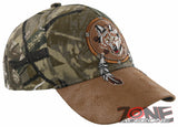 NEW! NATIVE PRIDE WOLF FEATHERS FAUX LEATHER BASEBALL CAP HAT CAMO