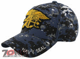 NEW! US NAVY SEAL GOLD YARN USN BALL CAP HAT DIGITAL NAVY CAMO