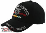 NEW US ARMY SPECIAL FORCES DE OPPRESSO LIBER VIETNAM VETERAN CAP HAT BLACK