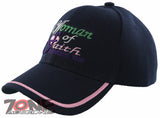 WOMAN OF FAITH PROVERBS 31:30 JESUS CHRISTIAN BASEBALL CAP HAT NAVY