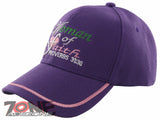 WOMAN OF FAITH PROVERBS 31:30 JESUS CHRISTIAN BASEBALL CAP HAT PURPLE