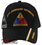 NEW! US ARMY 3RD ARMORED DIVISION SPEARHEAD SIDE LINE CAP HAT BLACK