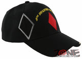 NEW! US ARMY 5TH INFANTRY DIVISION RED DIAMOND BALL CAP HAT BLACK