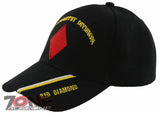 NEW! US ARMY 5TH INFANTRY DIVISION RED DIAMOND BALL CAP HAT BLACK