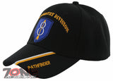 NEW! US ARMY 8TH INFANTRY DIVISION PATHFINDER BALL CAP HAT BLACK