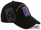 NEW! US ARMY 10TH MOUNTAIN DIVISION CLIMB TO GLORY BALL CAP HAT BLACK