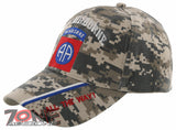 NEW! US ARMY 82ND AIRBORNE ALL THE WAY BALL CAP HAT ACU CAMO